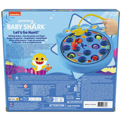 Spin Master Baby Shark Gone Fishing music plays the catchy Baby Shark tune.