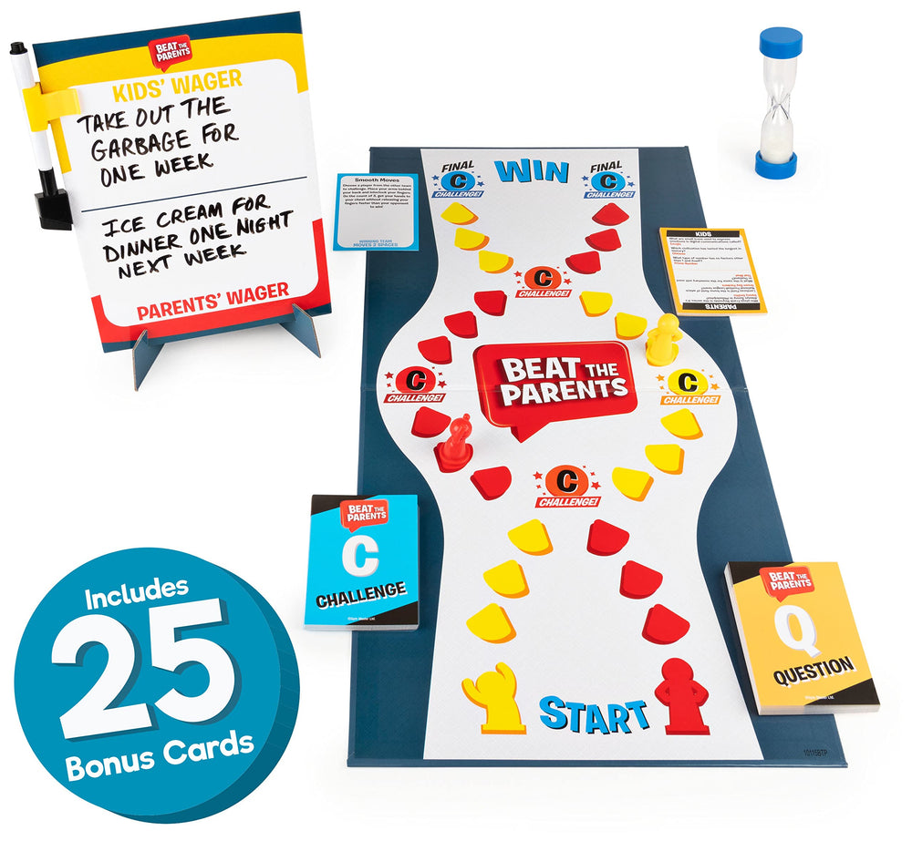 Beat The Parents card deck with kid and parent questions