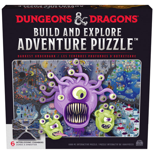 Spin Master Games DnD puzzle cover with vibrant fantasy art for family puzzle time