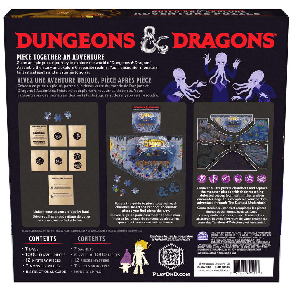 Spin Master Games DnD Build and Explore puzzle box image showing 1000-piece set and instructions