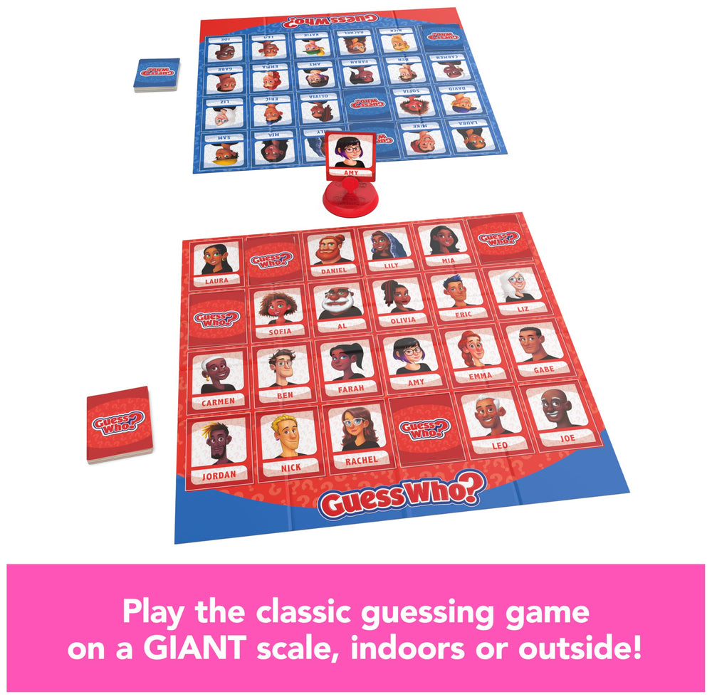 Blue mystery cards from Guess Who Giant Edition for quicker clues