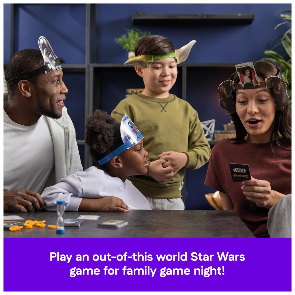 Star Wars Hedbanz character cards fuel quick guessing rounds.