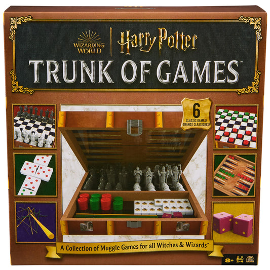 Spin Master Wizarding World trunk of games wooden box for family play