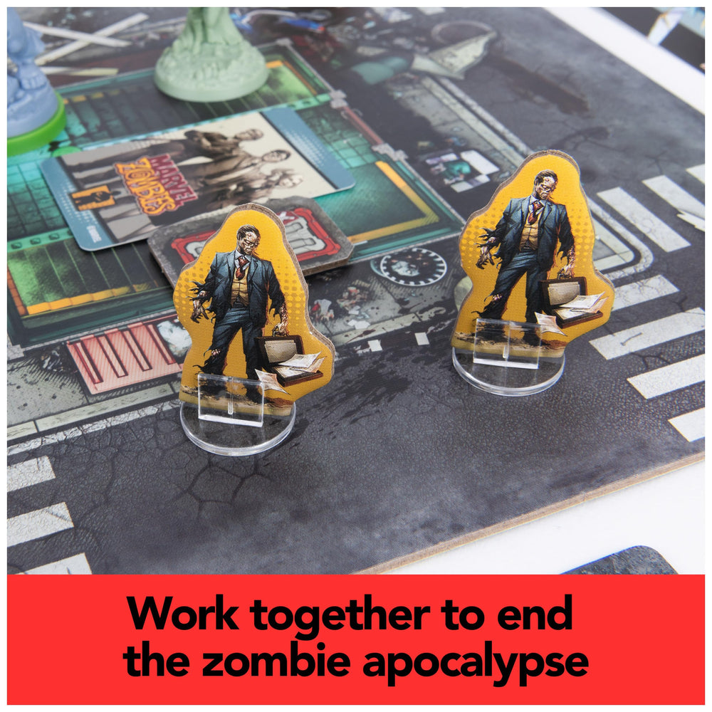 Spin Master Marvel Zombies: Heroes’ Resistance bystander standee enhances mission variety.