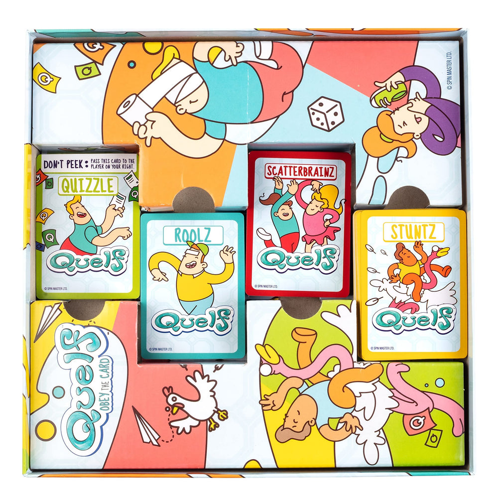 Spin Master Quelf pad of paper for scorekeeping and notes.