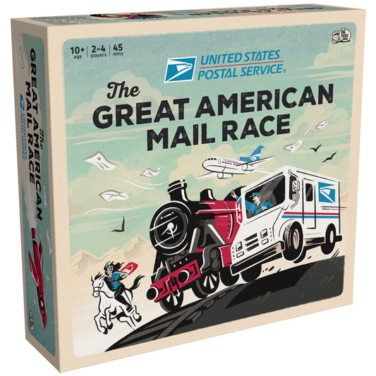 Spin Master USPS Great American Mail Race board shows a national map for family play.