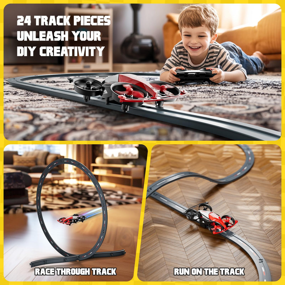 Spinorbitor 24-track set for customizable racing courses and obstacle courses.