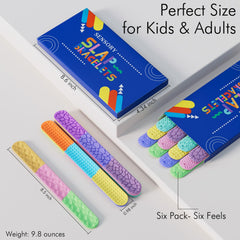 Spkwis Sensory Slap Bracelets during travel help maintain calm on flights.