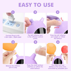 SPLAKS portable balloon pump with handle for on-the-go party prep.