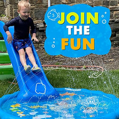 SplashEZ sprinkler fountain keeps kids refreshed during sunny outdoor play.