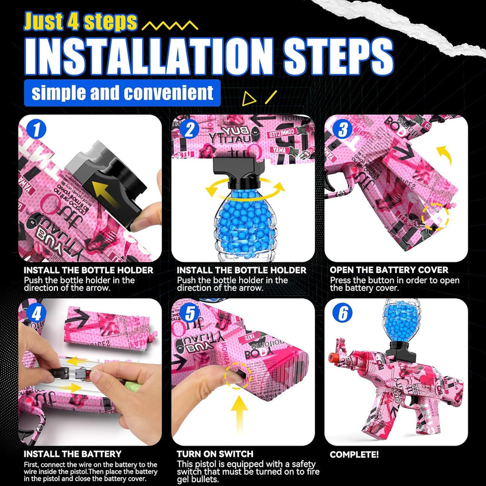 Splat Gun eco gel balls burst on impact and dry cleanly