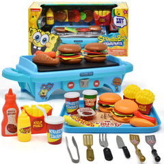 SpongeBob SquarePants kitchen grill with lights boosts interactive pretend cooking delight.