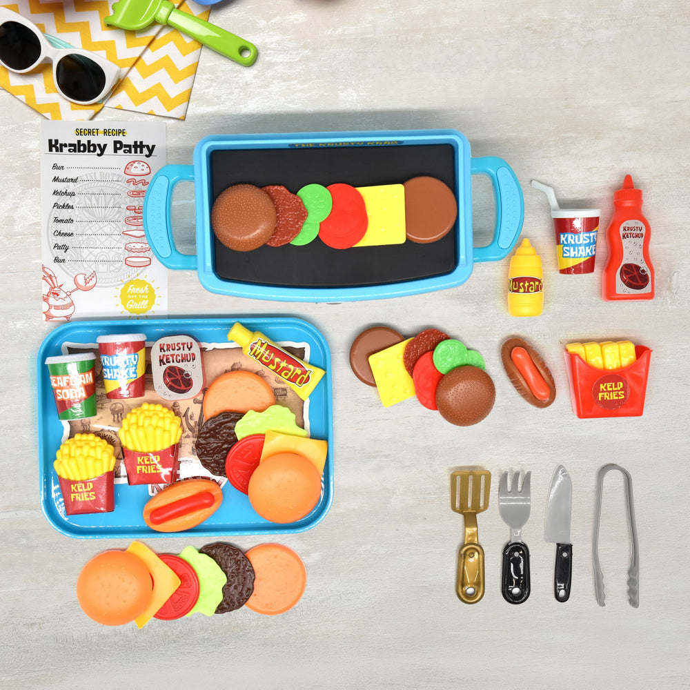SpongeBob SquarePants shake and condiments enhance pretend dining.