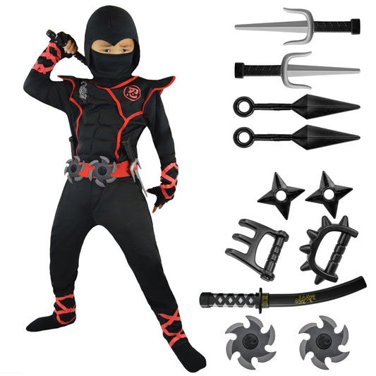 Spooktacular Creations Ninja jumpsuit with hood, comfortable for all day play