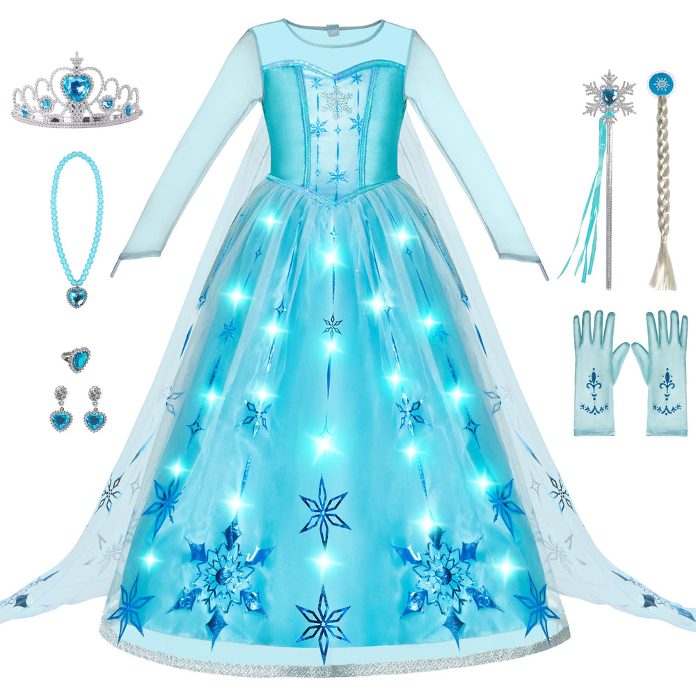Spooktacular Creations ice princess dress with cloak for Halloween dress-up