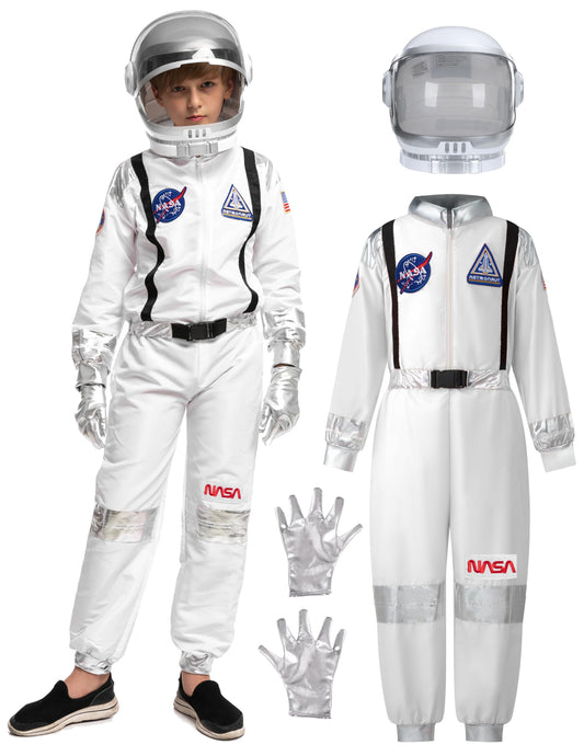 Spooktacular Creations kids astronaut jumpsuit with helmet for imaginative space play