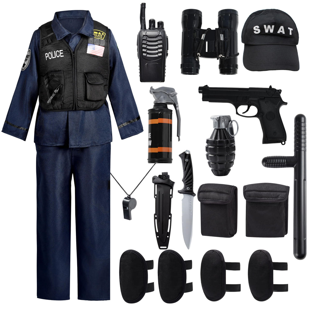 Spooktacular Creations complete police SWAT costume set for full dress-up fun.