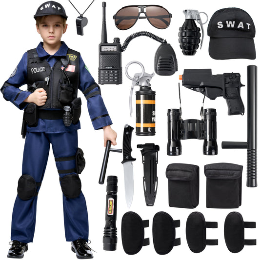 Spooktacular Creations Police SWAT vest for kids, durable for Halloween adventures.