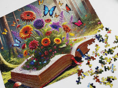 Springbok Books Brought to Life puzzle with unique cut pieces, offering a satisfying challenge