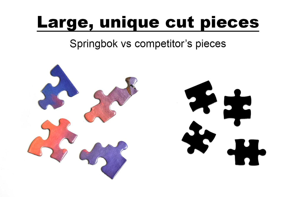 Springbok Christmas tree winter scene puzzle brings festive joy to puzzle time