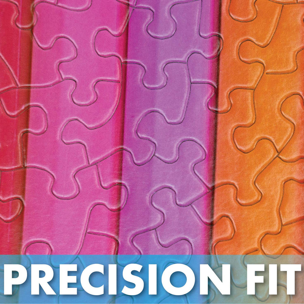 Springbok eco-friendly recycled board and soy-based inks for sustainable puzzling.