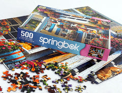 Springbok Front Porch swing with flowers invites calm, satisfying breaks