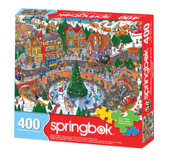 Springbok Holiday Havoc puzzle pieces are thick and precisely cut for a smooth fit