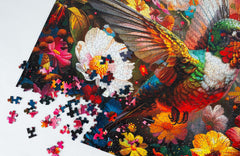 Springbok Hummingbird Dream thick, precision-cut pieces fit smoothly for frustration-free assembly.