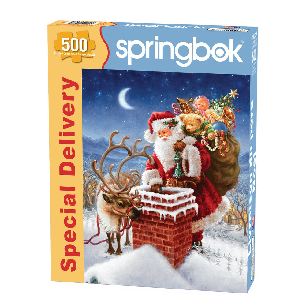 Springbok rectangle 500-piece puzzle laid out to 18x23 inches for a mid-size challenge.