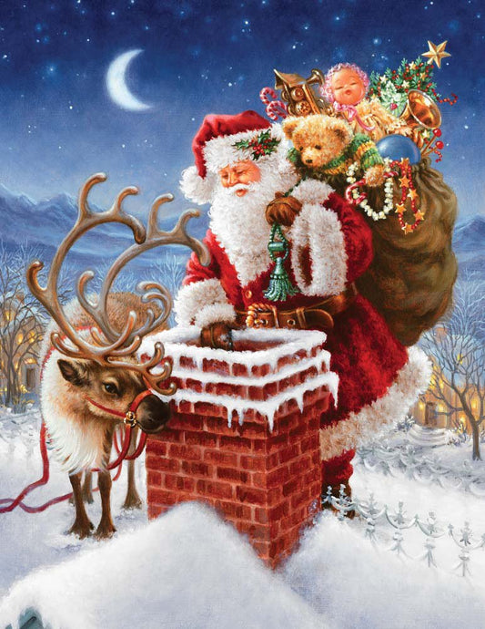Springbok Special Delivery puzzle with Santa and reindeer, ideal for festive family night.