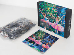 Wreath scene from Sugar Plum Fairies puzzle offering classic seasonal charm