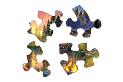 Springbok Sun Kissed Cabin fishing dock: inviting lakeside setting for mindful puzzles