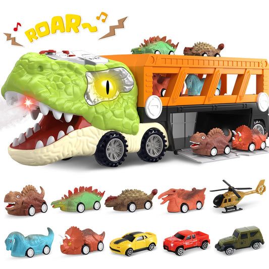 SpringFlower 11-in-1 dinosaur truck with sounds sparks imaginative play