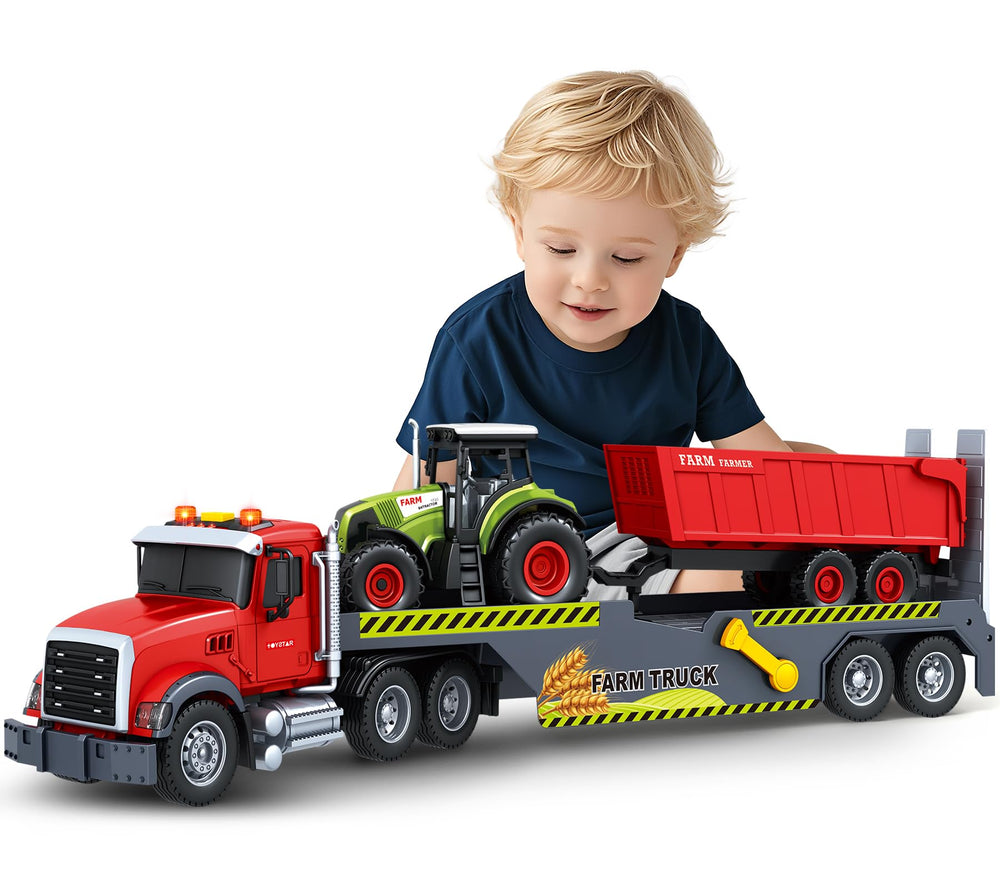 SpringFlower 21-inch truck toy front view for durable, active play