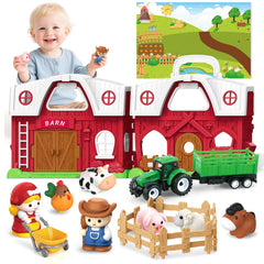 SpringFlower big red barn toy for imaginative farm play and easy cleanup.