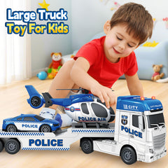 SpringFlower vibrant police truck design appealing to toddlers