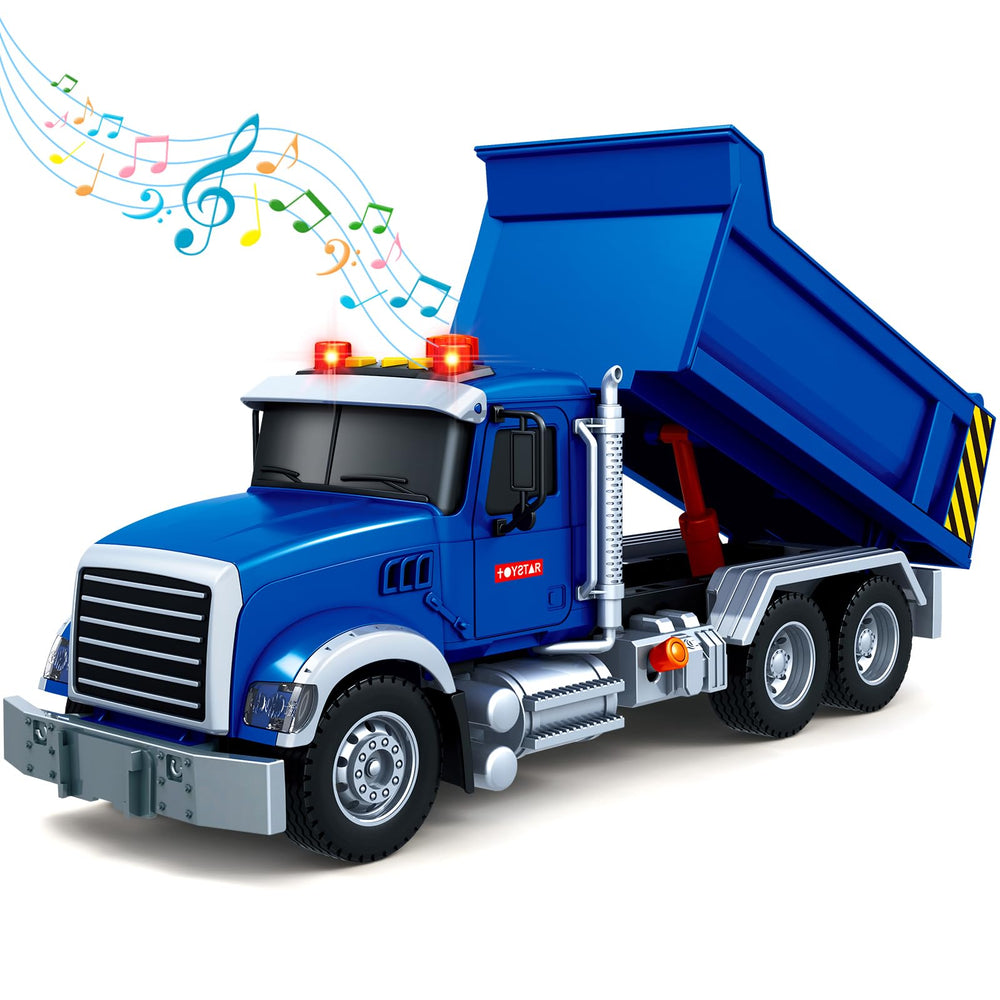 SpringFlower dump truck suitable for both indoor and outdoor play environments.