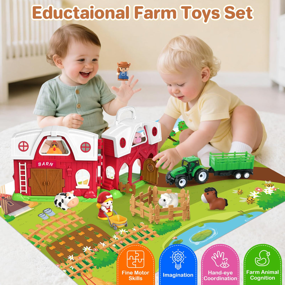 SpringFlower farm accessories like fence, cart, and tractor support interactive scenarios.