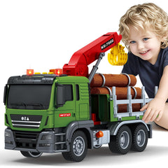 SpringFlower Farm Truck Toy with loading crane enhances imaginative play for kids.