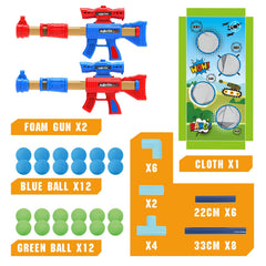 SpringFlower 24 foam balls provide bright, soft targets for friendly competition.