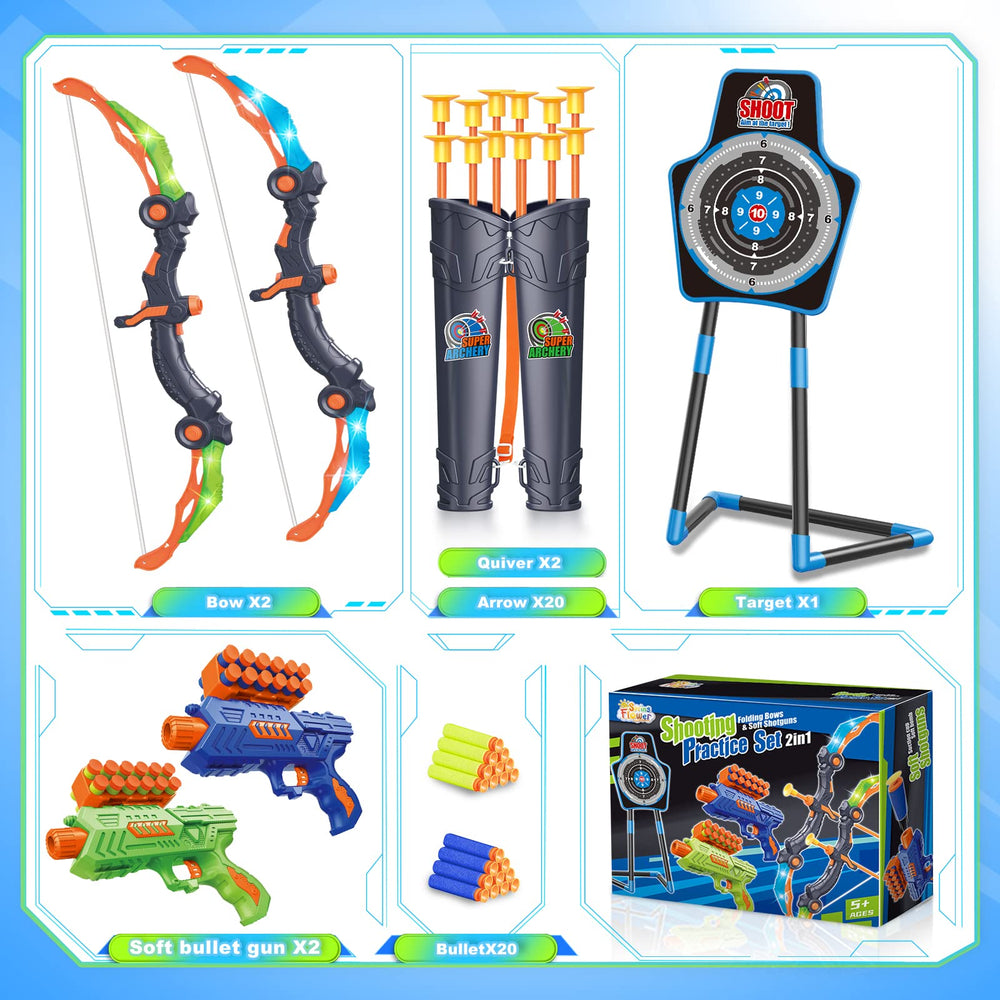 SpringFlower foam dart guns deliver safe, lightweight play for kids aged 5 and up.