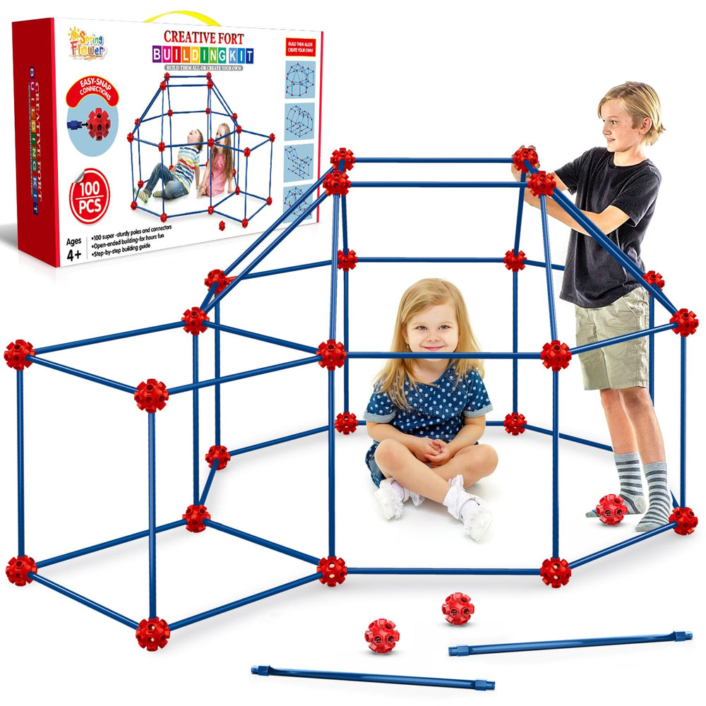 SpringFlower fort-building-kit 100 pieces ready for quick, imaginative builds