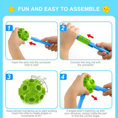 SpringFlower Fort Building Kit showing 140 pieces for imaginative builds.