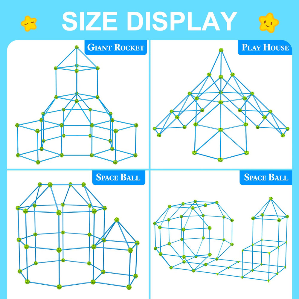 SpringFlower Fort Building Kit build guide demonstrating simple, step-by-step assembly.