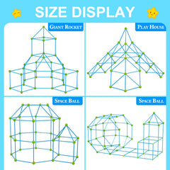 SpringFlower Fort Building Kit build guide demonstrating simple, step-by-step assembly.