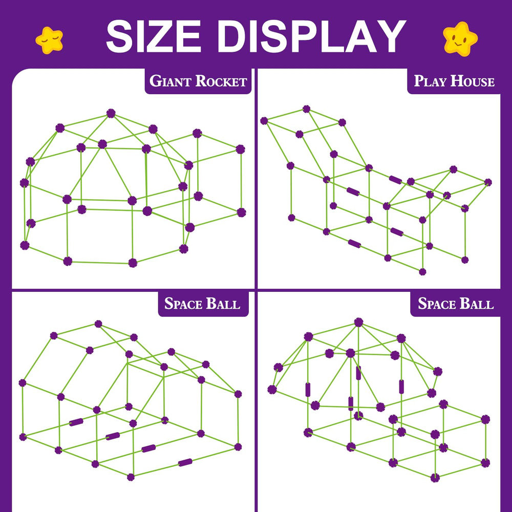SpringFlower fort-parts-connectors provide sturdy links for versatile fort construction.