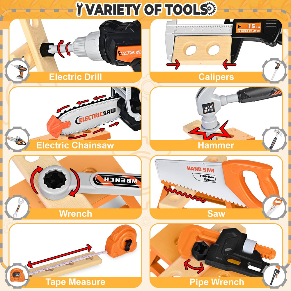 SpringFlower kid hammer offers tactile feedback during constructive play.