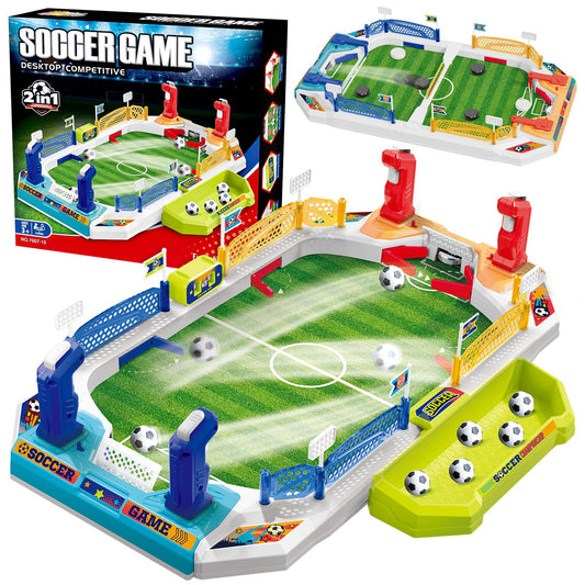 SpringFlower mini foosball table front view for kids' playtime