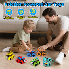 SpringFlower monster truck turquoise right angle supports storytelling and fine motor skills