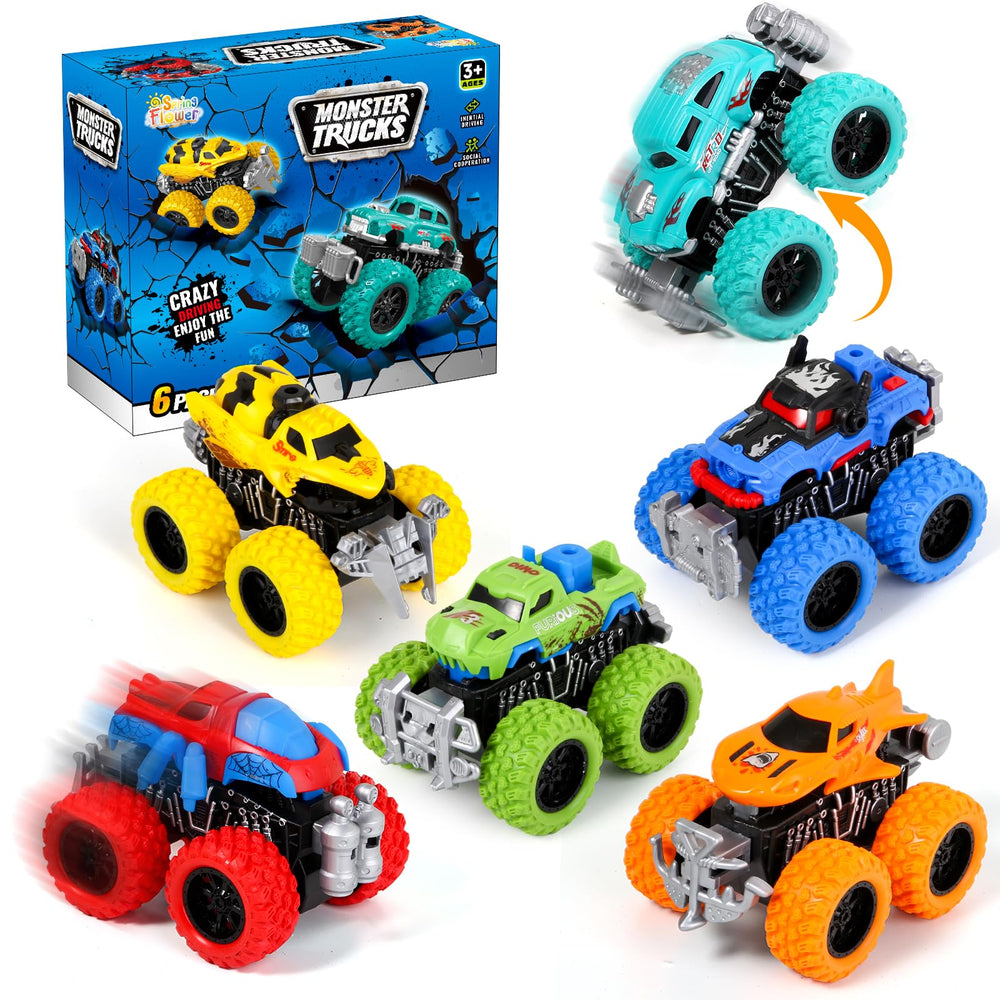 SpringFlower monster truck yellow front view for imaginative play and color recognition